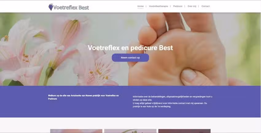 Antoinette van Nunen praktijk voor Voetreflex en Pedicure